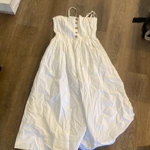 White midi dress
